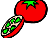 Coloring page Tomato painted byMAMA
