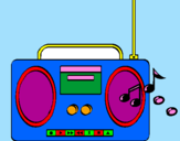 Coloring page Radio cassette 2 painted byzyg ausr
