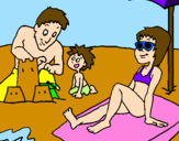 Coloring page Family vacation painted bysteph