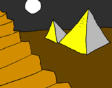 Coloring page Pyramids painted bysylvester