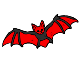 Coloring page Flying bat painted bykelly