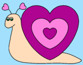 Coloring page Heart snail painted byDANI