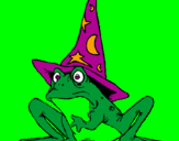 Coloring page Magician turned into a frog painted by  Noah Davis