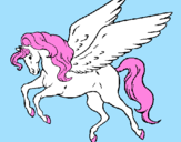 Coloring page Pegasus flying painted byHelen j k