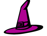 Coloring page Witch's hat painted bygenesis