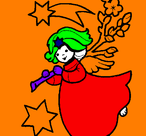 Coloring page Christmas elf painted bymamaleo