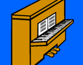 Coloring page Piano painted byDarielys