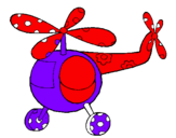 Coloring page Decorated helicopter painted bygABY