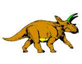 Coloring page Triceratops painted byzaro