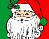 Coloring page Santa Claus face painted byZac and Jonathan