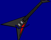Coloring page Electric guitar II painted byLuke