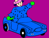 Coloring page Doll in convertible painted bykevin