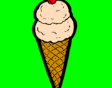 Coloring page Ice-cream cornet painted bybailey