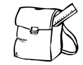 Coloring page School bag painted by11