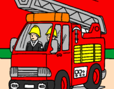 Coloring page Fire engine painted byjennalee
