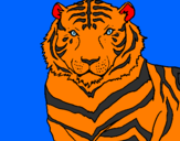 Coloring page Tiger painted byanimal lover