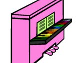 Coloring page Piano painted bymac
