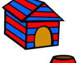 Coloring page Dog house painted bykennel