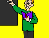 Coloring page Teacher at the board painted bylove45791
