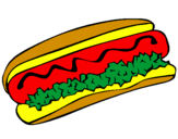 Coloring page Hot dog painted byALEJANDRA