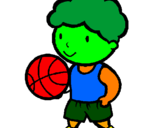 Coloring page Basketball player painted bydominic