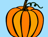 Coloring page Big pumpkin painted by**ika**