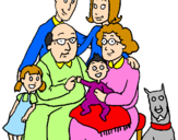 Coloring page Family  painted byCANDELA