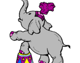 Coloring page Elephant painted byangela