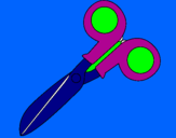 Coloring page Scissors painted byMaite