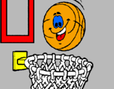 Coloring page Ball and basket painted bylisa