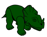 Coloring page Triceratops II painted byanonymous