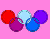 Coloring page Olympic rings painted bystasha