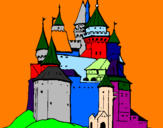 Coloring page Medieval castle painted byjt carrot