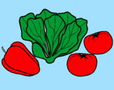 Coloring page Vegetables painted bynicolo1