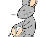 Coloring page Seated rat painted bymouse