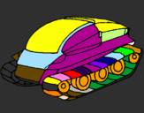 Coloring page Tank ship painted byDaniels