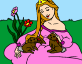 Coloring page Princess of the forest painted bySkye