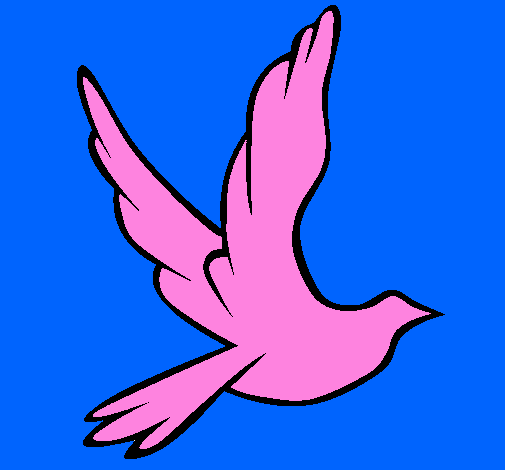 Coloring page Dove of peace in flight painted bynatalia