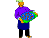 Coloring page Cook painted byoma van mimi