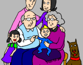 Coloring page Family  painted byDesi
