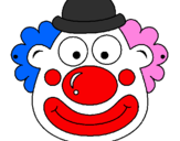 Coloring page Clown painted bycilla