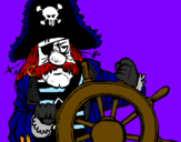 Coloring page Pirate captain painted byZAGAM