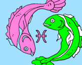 Coloring page Pisces painted byalexis hohimer