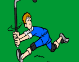 Coloring page Field hockey player painted byjoey