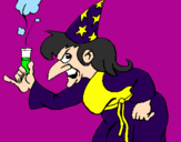 Coloring page Witch painted byAlmanda