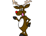 Coloring page Standing reindeer painted byThe Snoop Dawg