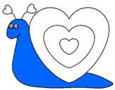Coloring page Heart snail painted bydeesrwt34r4yzz34w5y45us7