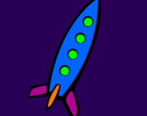 Coloring page Rocket II painted bymac