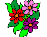 Coloring page Little flowers painted bymimi