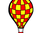 Coloring page Hot-air balloon painted byTIA